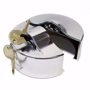 Heavy duty locking fuel cap cover for certain Freightliner, Sterling, Western Star